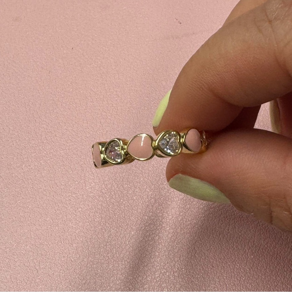 Elegant Pink and Gold Women's Ring